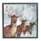 Stupell Industries Winter Reindeer Holiday Landscape Framed Giclee Art
